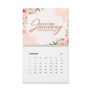 Floral Welcome 2026 Wall Calendar — Monthly Inspirational Pages