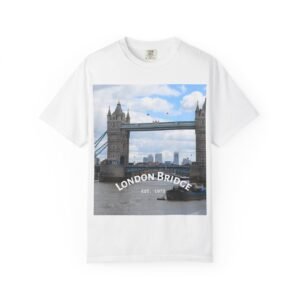 London Bridge Photo Tee — Red Phone Booth Graphic T-Shirt