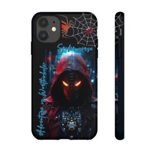 Spiderman Phone Case — Neon Hooded Skull Design "Spider verse"