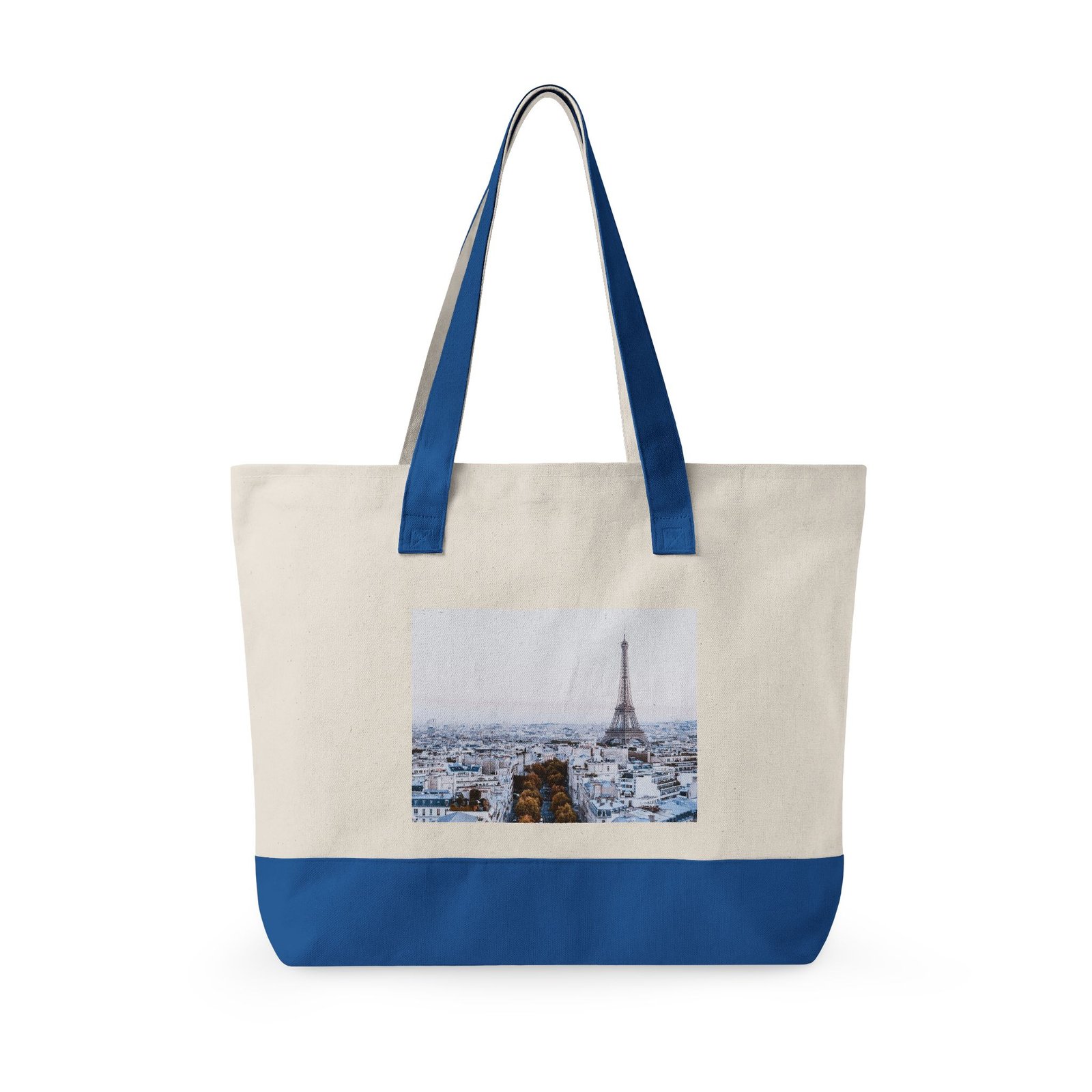 Canvas Tote Bag — Scenic Floral Meadow & River Photo Print Zippered Tote - Image 9