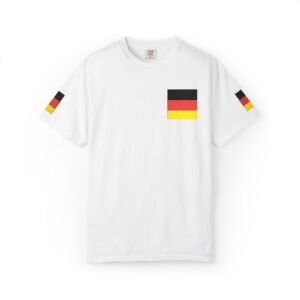 Germany Flag Pocket T-Shirt — German Pride Tee with Sleeve Flags