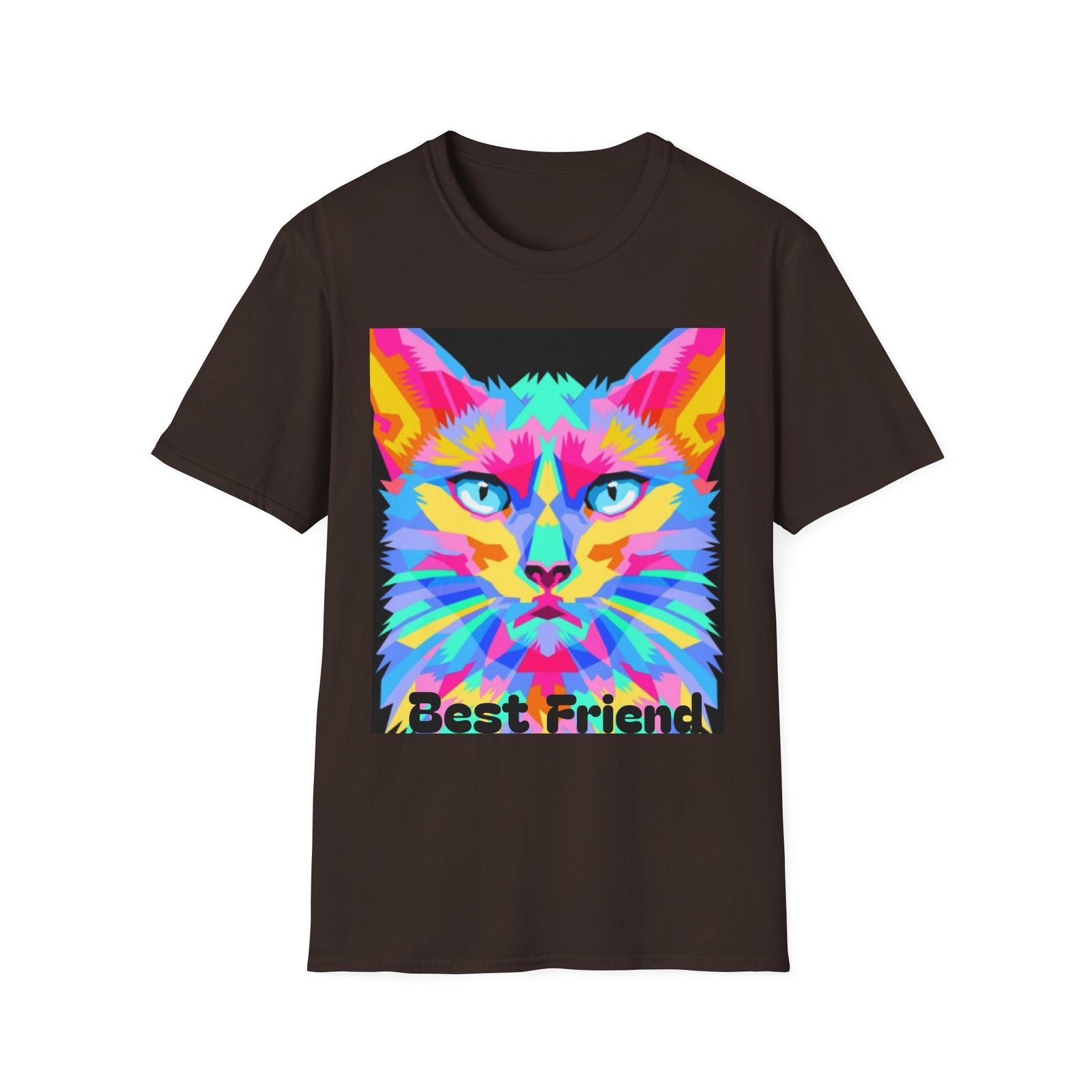 Colorful Pop Art Cat T-Shirt — "Best Friend" Graphic Tee - Image 9